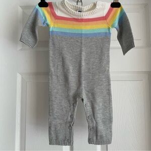 Janie and Jack rainbow knit jumpsuit